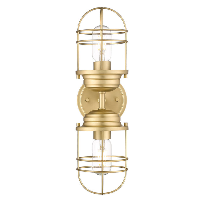 Golden 9808-2W BCB Two Light Wall Sconce, Brushed Champagne Bronze