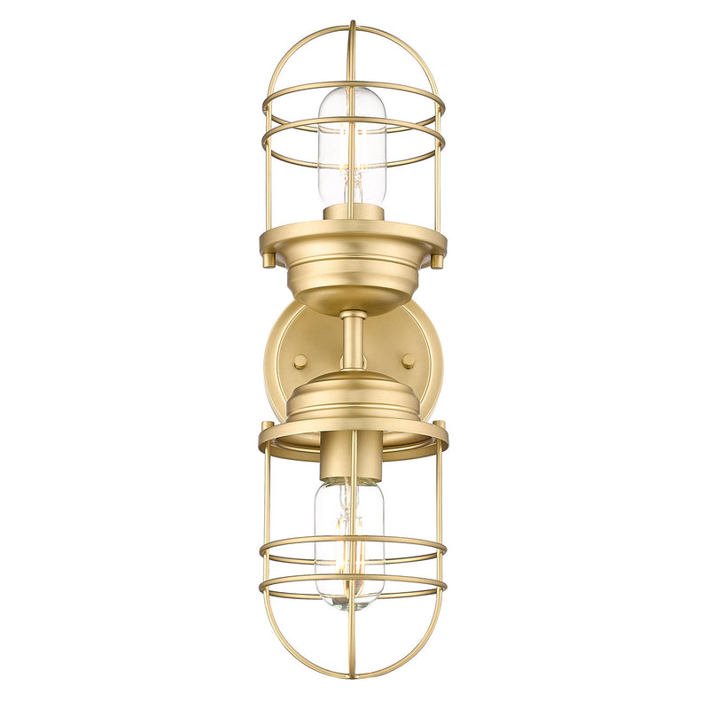 Golden 9808-2W BCB Two Light Wall Sconce, Brushed Champagne Bronze