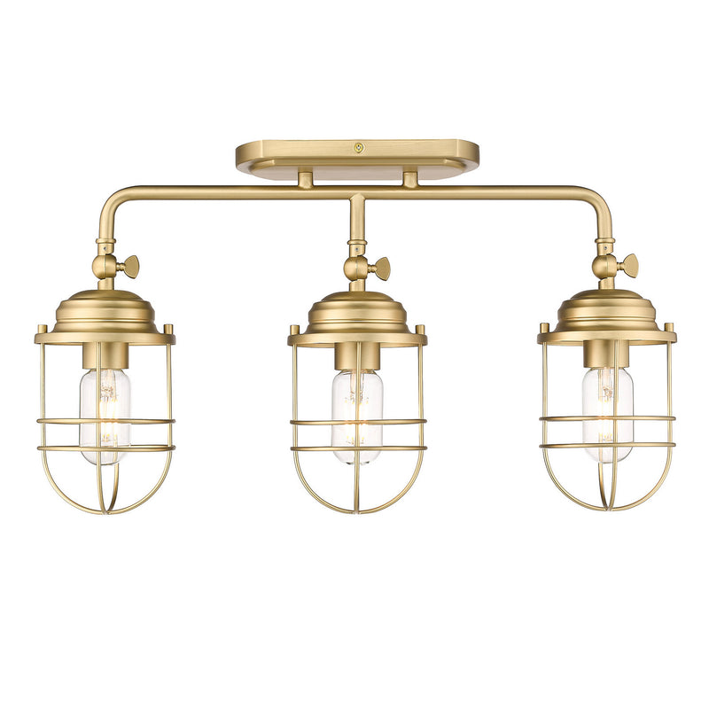 Golden 9808-BA3 BCB Three Light Bath Vanity, Brushed Champagne Bronze