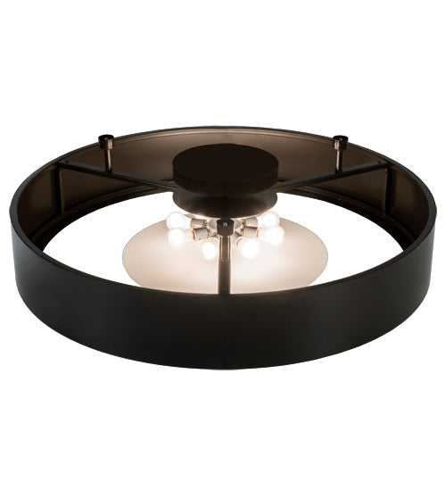 Meyda Tiffany 233333 Eight Light Flushmount, Timeless Bronze