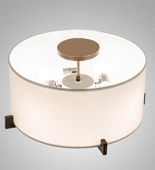 Meyda Tiffany 233657 One Light Flushmount, Brown Metalic
