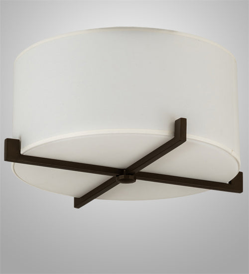 Meyda Tiffany 233657 One Light Flushmount, Brown Metalic
