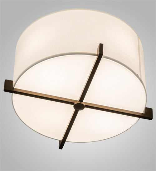 Meyda Tiffany 233657 One Light Flushmount, Brown Metalic