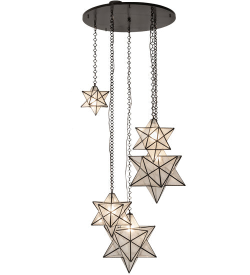 Meyda Tiffany 234759 Five Light Pendant, Timeless Bronze