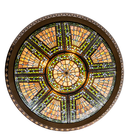Meyda Tiffany 236594 Six Light Pendant, Copper Vein New Gold