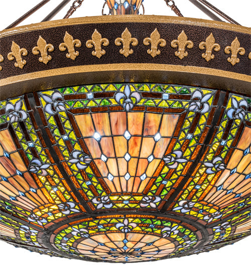 Meyda Tiffany 236594 Six Light Pendant, Copper Vein New Gold