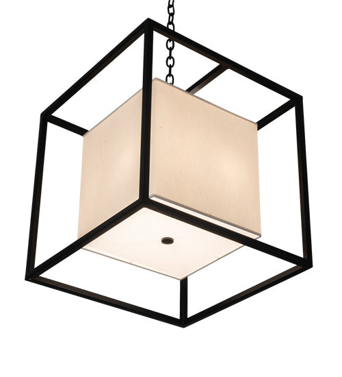 Meyda Tiffany 237278 Four Light Pendant, Solar Black