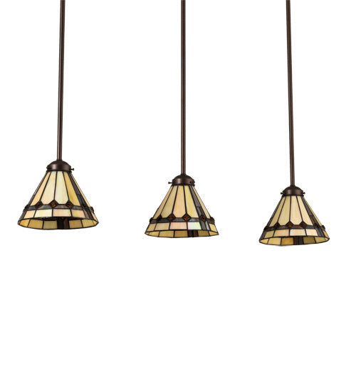 Meyda Tiffany 237619 Three Light Island Pendant, Mahogany Bronze