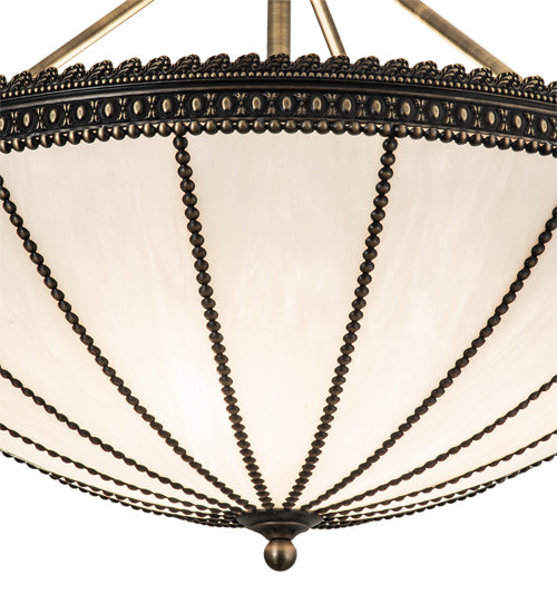 Meyda Tiffany 238130 Four Light Semi-flushmount, Antique Brass