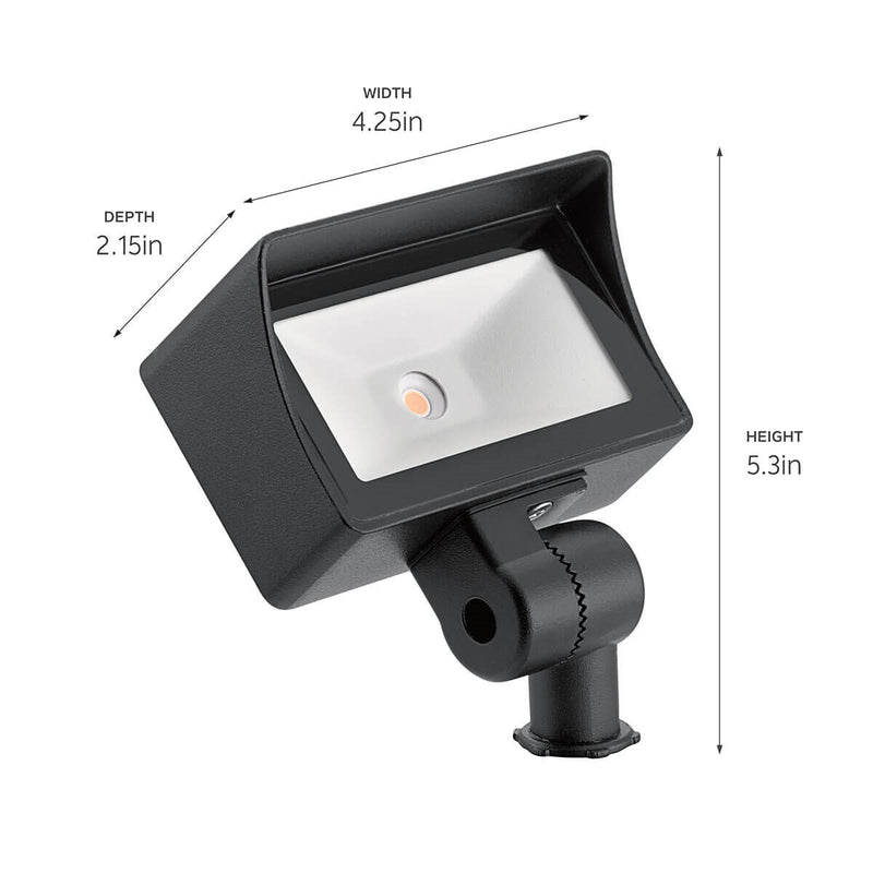 Kichler 16026BKT30 LED Flood Light, Textured Black