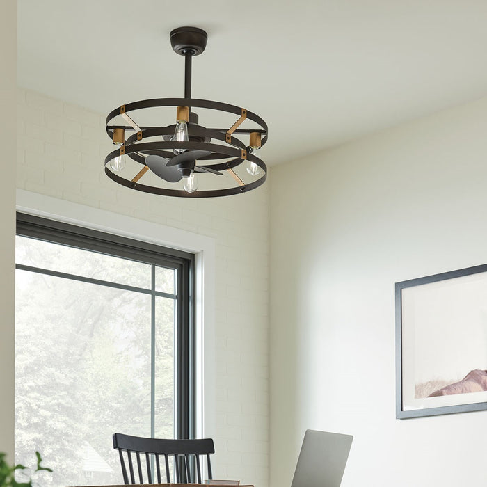 Kichler 300040SNB 25" Ceiling Fan, Satin Natural Bronze