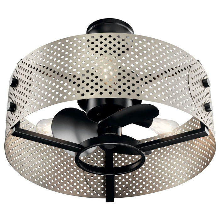 Kichler 300041SBK 13" Ceiling Fan, Satin Black