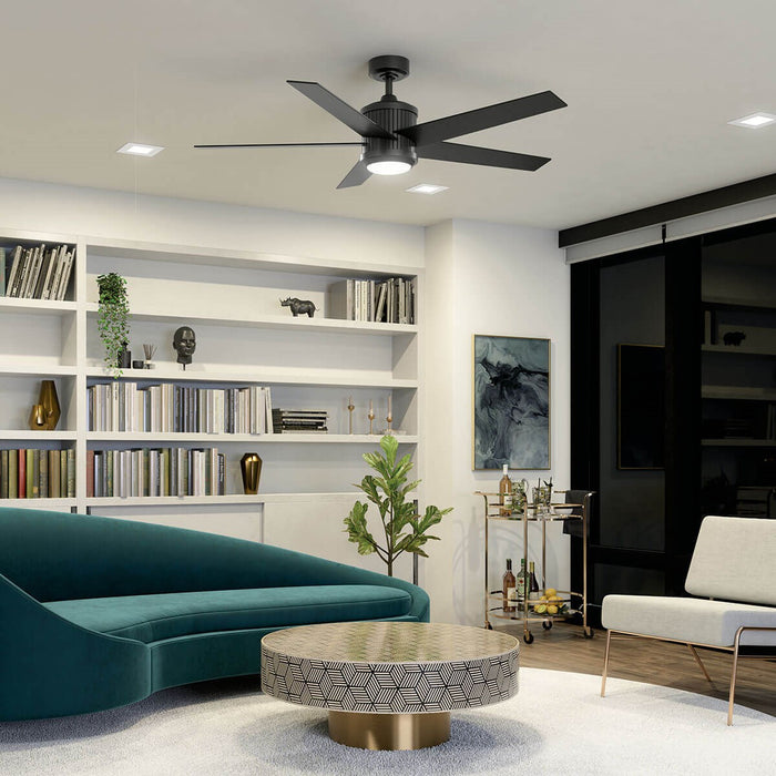 Kichler 300044SBK 56" Ceiling Fan, Satin Black