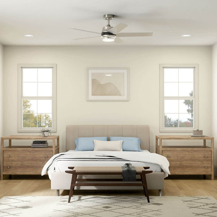 Kichler 300059BSS 52" Ceiling Fan, Brushed Stainless Steel