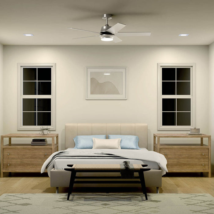 Kichler 300059BSS 52" Ceiling Fan, Brushed Stainless Steel