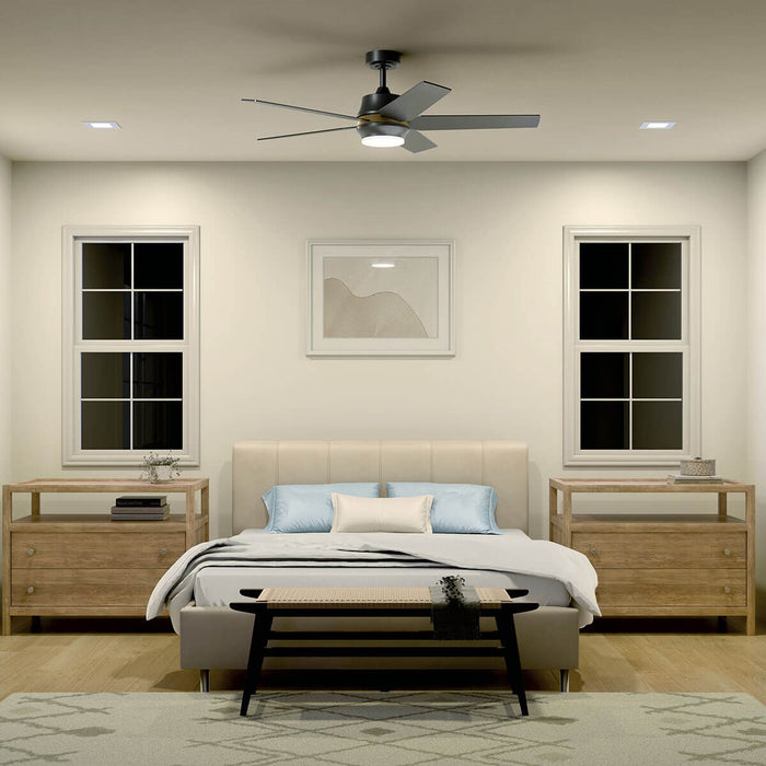 Kichler 300059SBK 52" Ceiling Fan, Satin Black