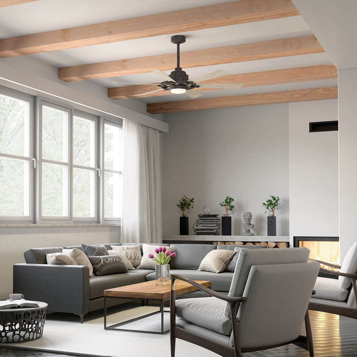 Kichler 300241WZC 52" Ceiling Fan, Weathered Zinc