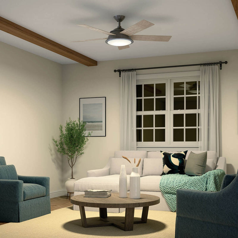 Kichler 310100AVI 56" Ceiling Fan, Anvil Iron