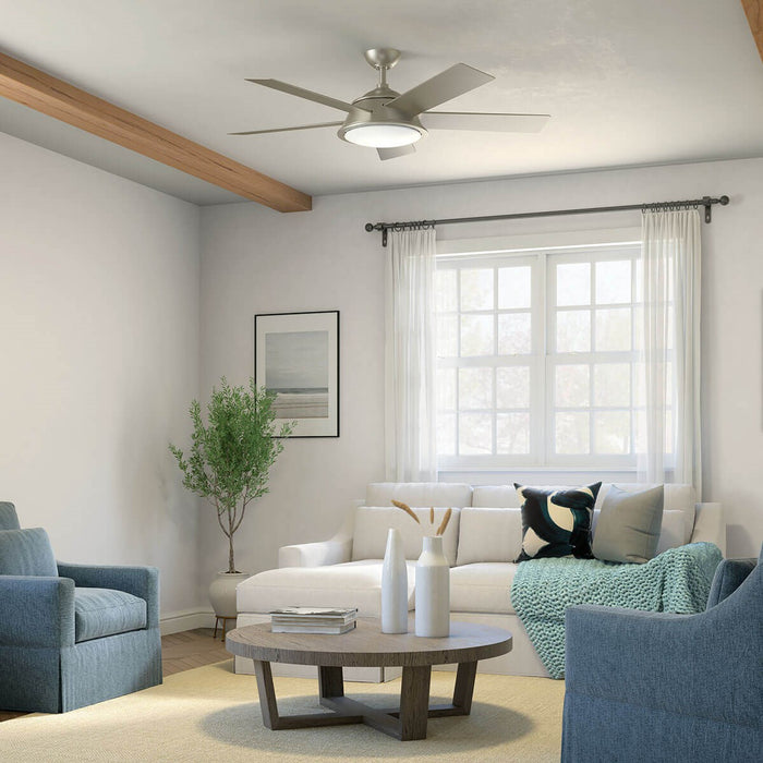Kichler 310100NI 56" Ceiling Fan, Brushed Nickel