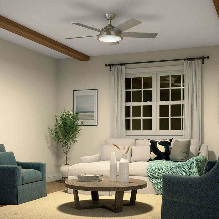 Kichler 310100NI 56" Ceiling Fan, Brushed Nickel