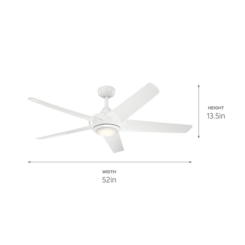 Kichler 330089WH 52" Ceiling Fan, White