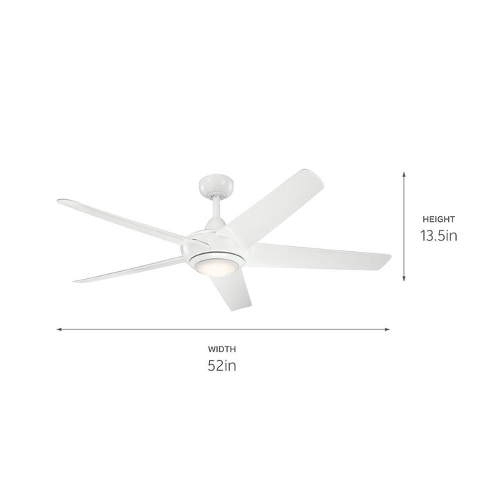 Kichler 330089WH 52" Ceiling Fan, White
