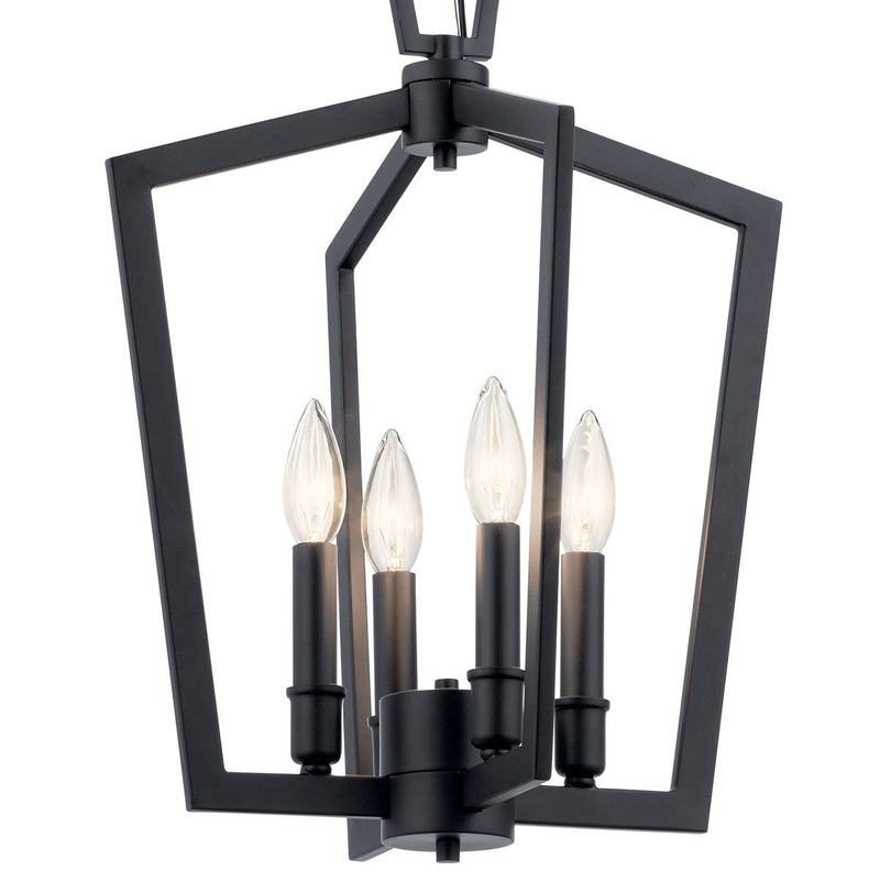 Kichler 43498BK Four Light Pendant, Black