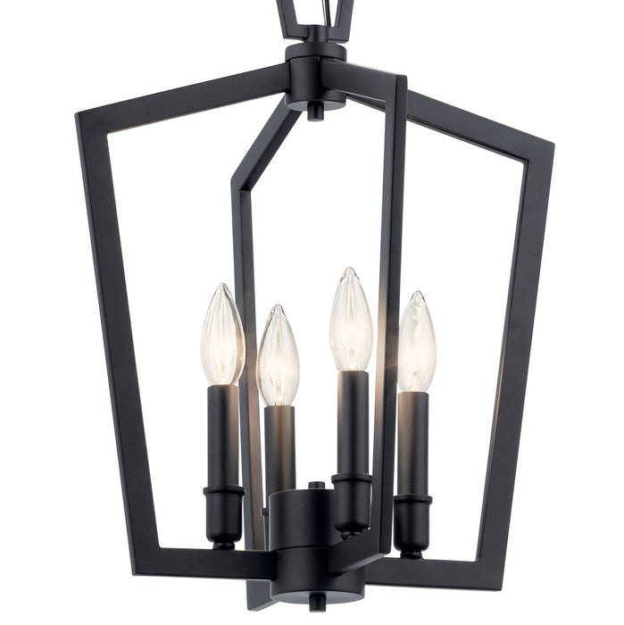 Kichler 43498BK Four Light Pendant, Black