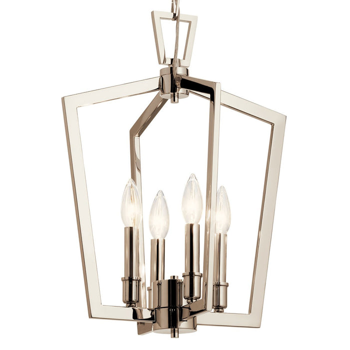 Kichler 43498PN Four Light Pendant, Polished Nickel