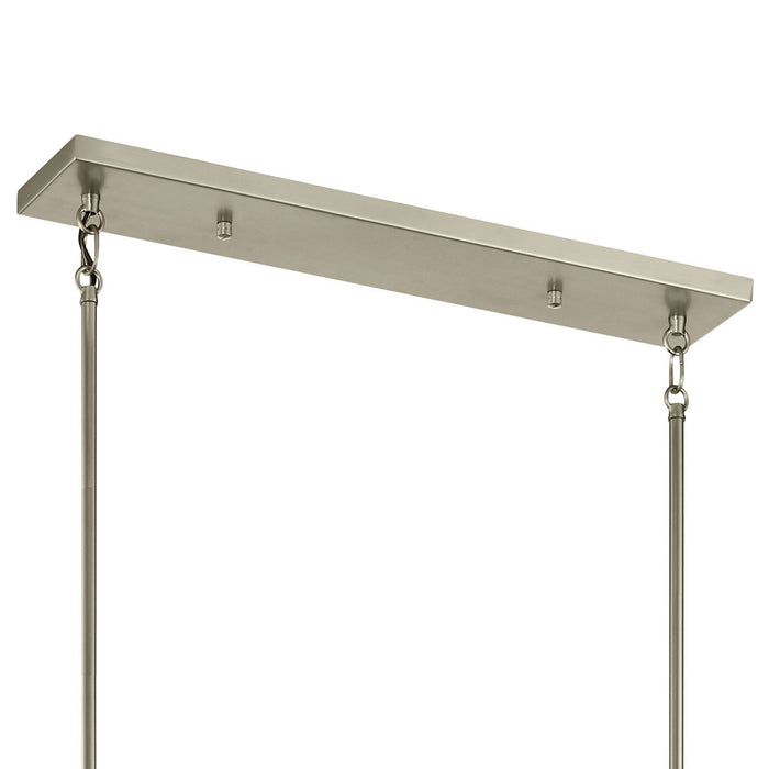 Kichler 44252MOK Seven Light Linear Chandelier, Midnight Oak