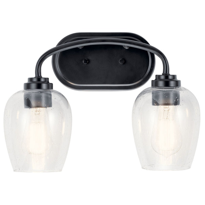 Kichler 45128BKCS Two Light Bath, Black