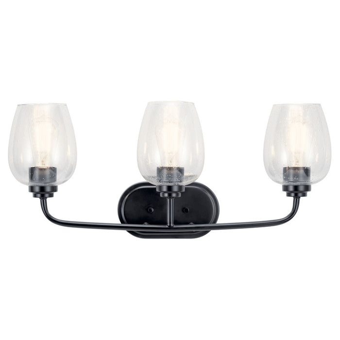Kichler 45129BKCS Three Light Bath, Black