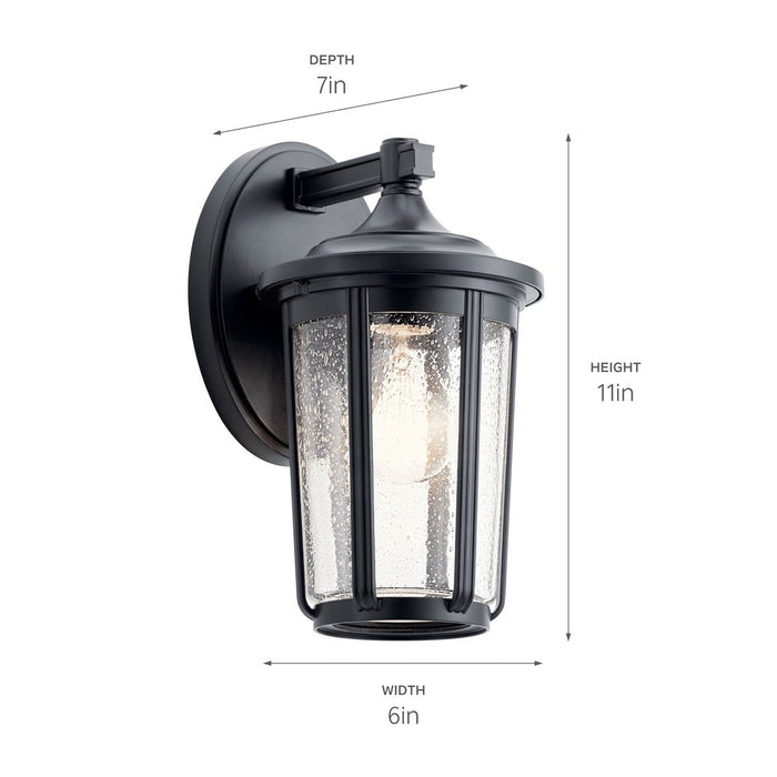 Kichler 49892BK One Light Outdoor Wall Mount, Black