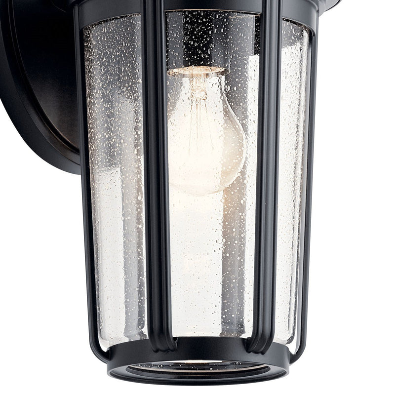 Kichler 49893BK One Light Outdoor Wall Mount, Black