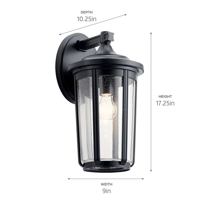 Kichler 49894BK One Light Outdoor Wall Mount, Black