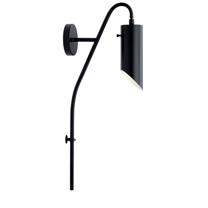 Kichler 52165BK One Light Wall Sconce, Black