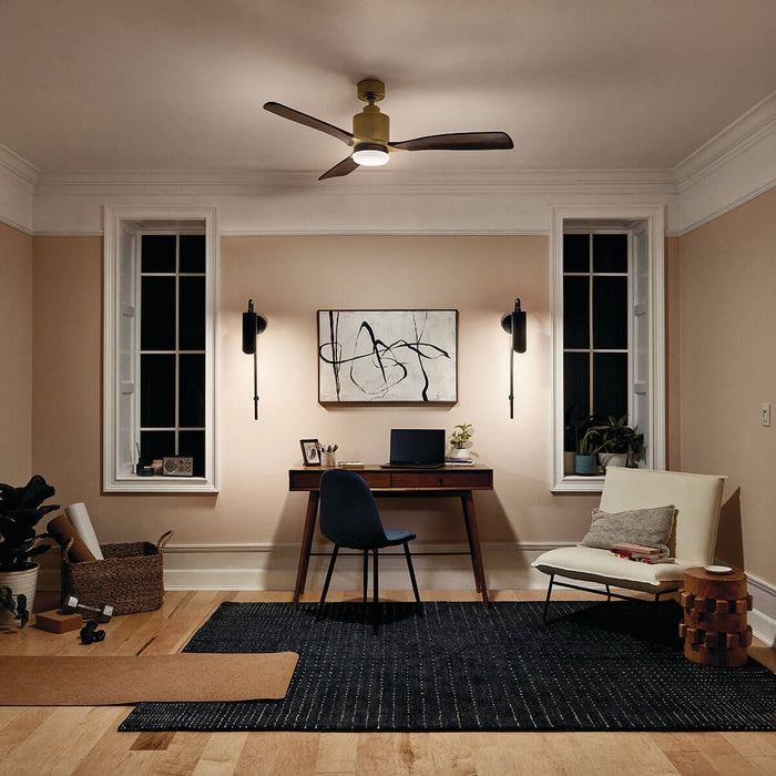 Kichler 52165BK One Light Wall Sconce, Black