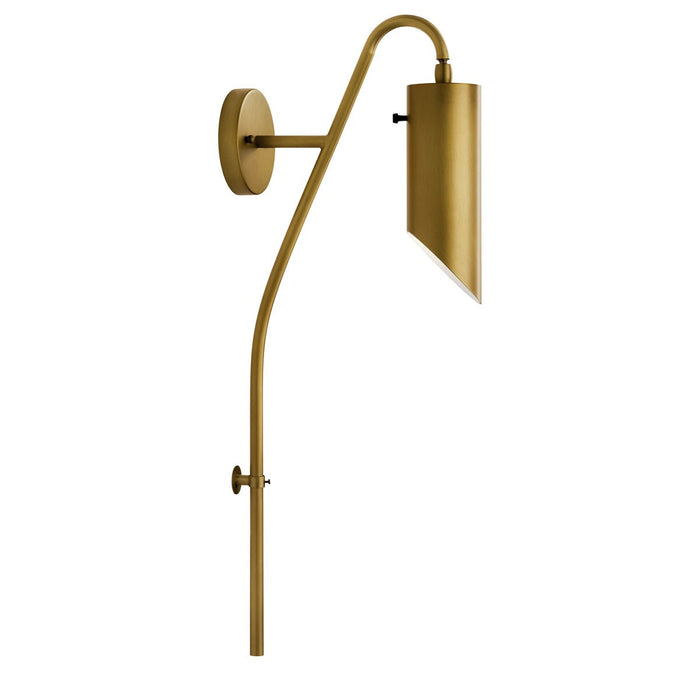 Kichler 52165NBR One Light Wall Sconce, Natural Brass