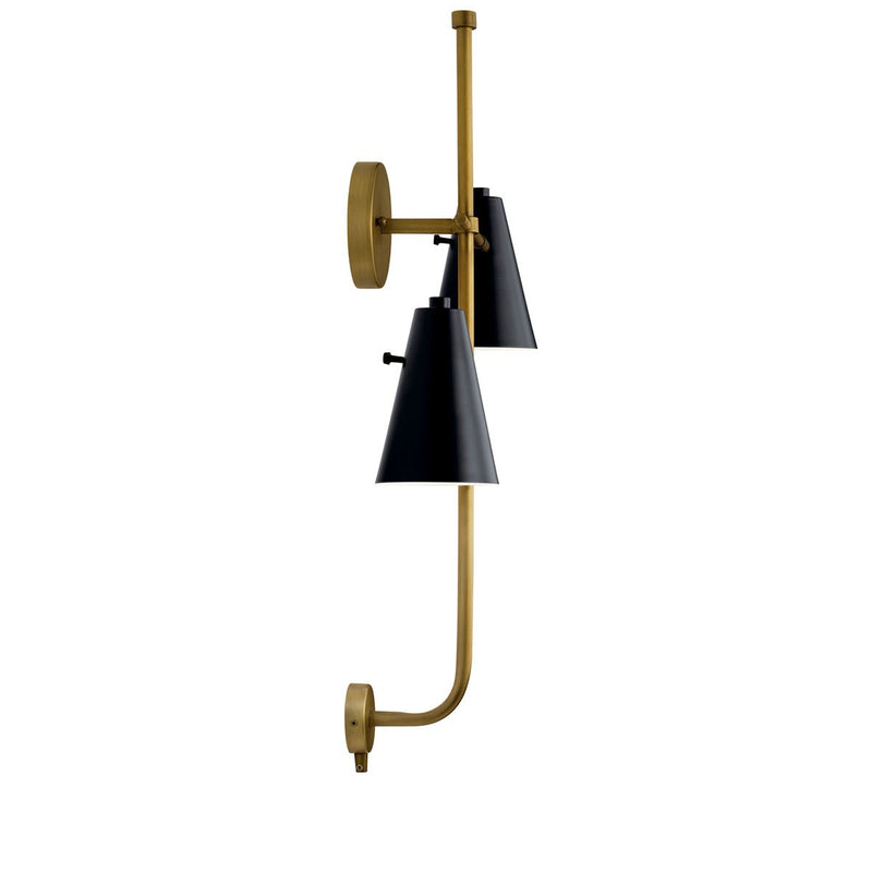 Kichler 52174BK Two Light Wall Sconce, Black