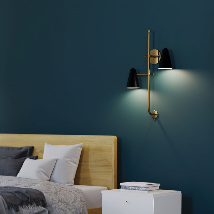 Kichler 52174BK Two Light Wall Sconce, Black