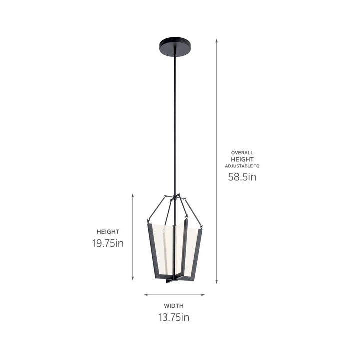 Kichler 52291BKLED LED Pendant, Black