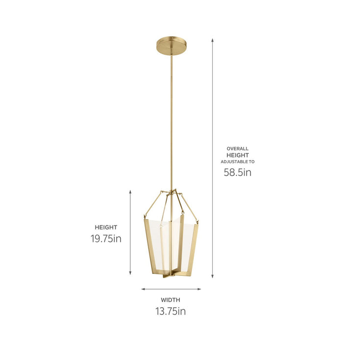 Kichler 52291CGLED LED Pendant, Champagne Gold