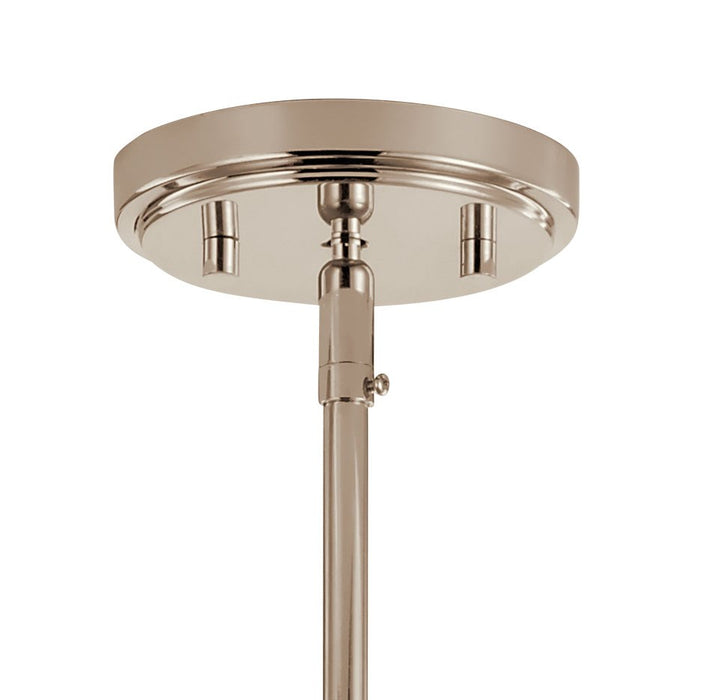 Kichler 52377PN Three Light Chandelier, Polished Nickel