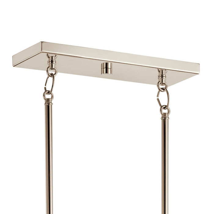 Kichler 52379PN Five Light Linear Chandelier, Polished Nickel