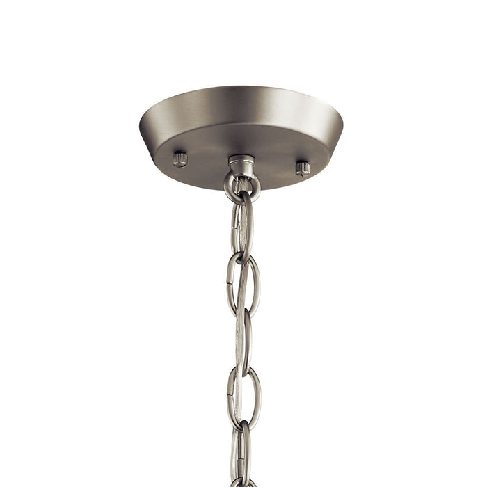 Kichler 52383NI Three Light Mini Chandelier, Brushed Nickel