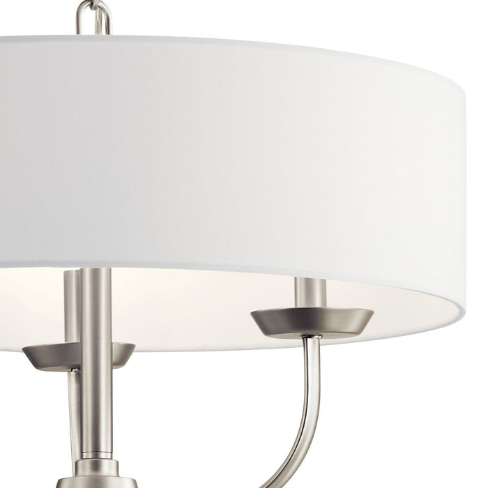 Kichler 52384NI Three Light Chandelier, Brushed Nickel