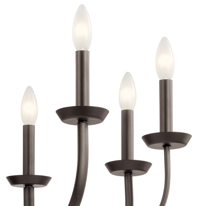 Kichler 52388OZ Eight Light Chandelier, Olde Bronze
