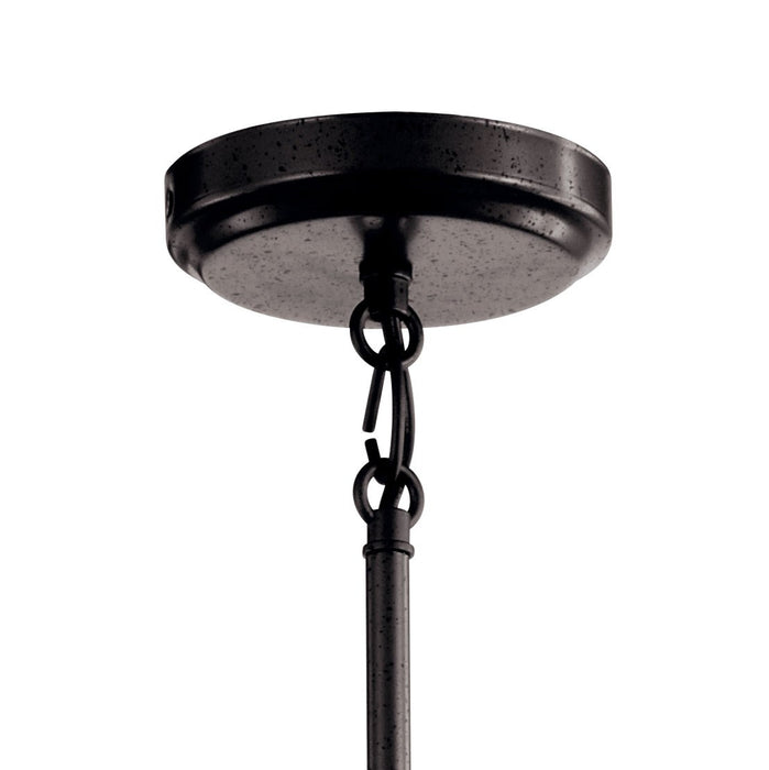 Kichler 52407WZC Four Light Chandelier, Weathered Zinc