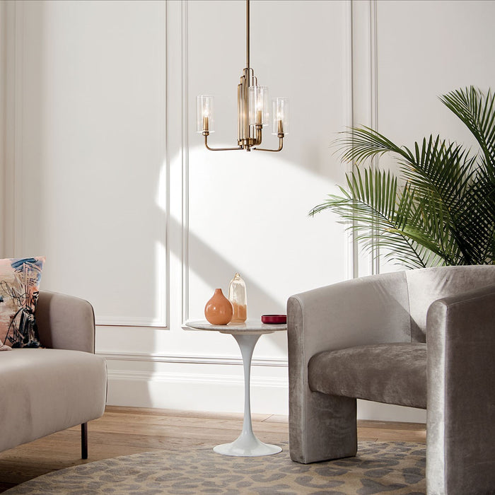 Kichler 52410BNB Three Light Chandelier, Brushed Natural Brass