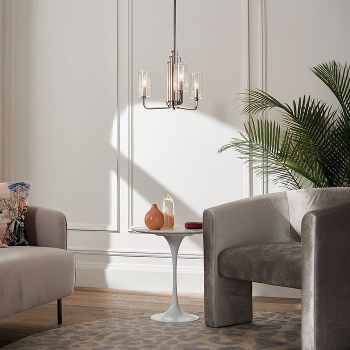 Kichler 52410PN Three Light Chandelier, Polished Nickel